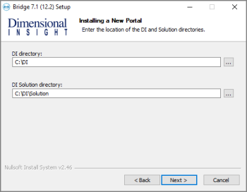 Enter the location of the DI Solution directory.